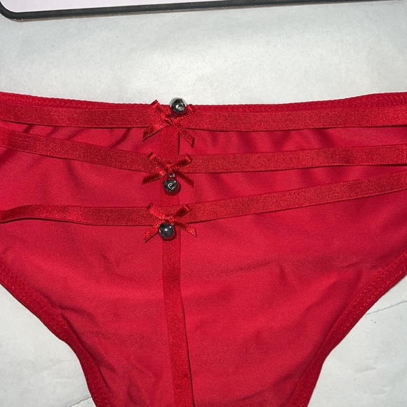 (L) Victoria’s Secret Red THONG Bells Panty Underwear - Picture 9 of 9